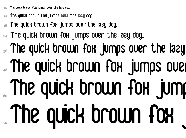 Baby Superhero font waterfall